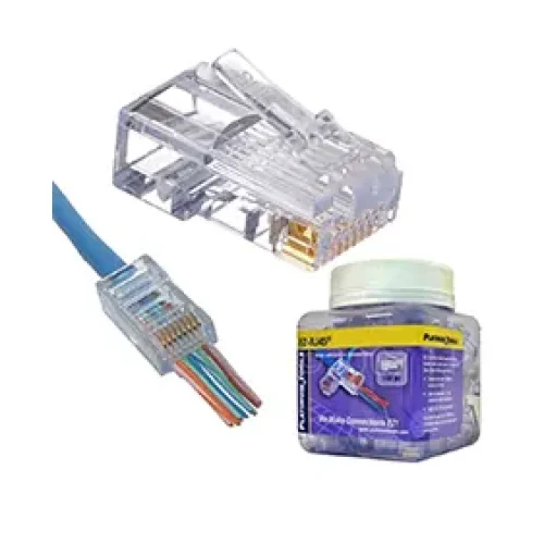 EZ-RJ45 PASS -THROUGH CONNECTORS, UNSHIELDED CAT6- 100 IN JAR